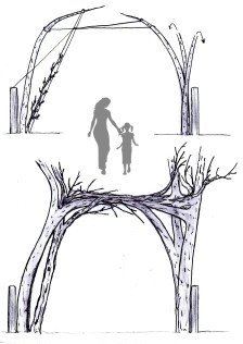 LaLiamerie voute tunnel végétal Femme enfantVillemort